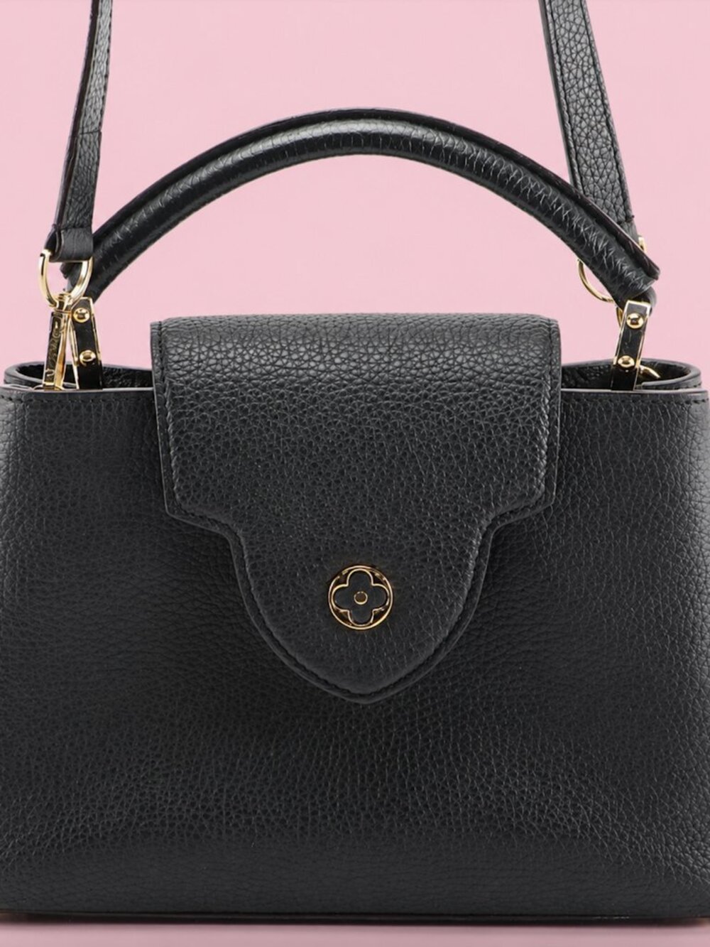 Louis Vuitton Black Taurillon Capucines BB Bag